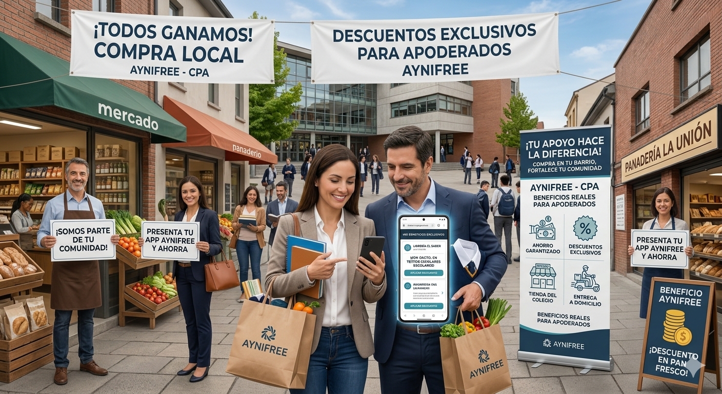 Descuentos del comercio local para apoderados en la app