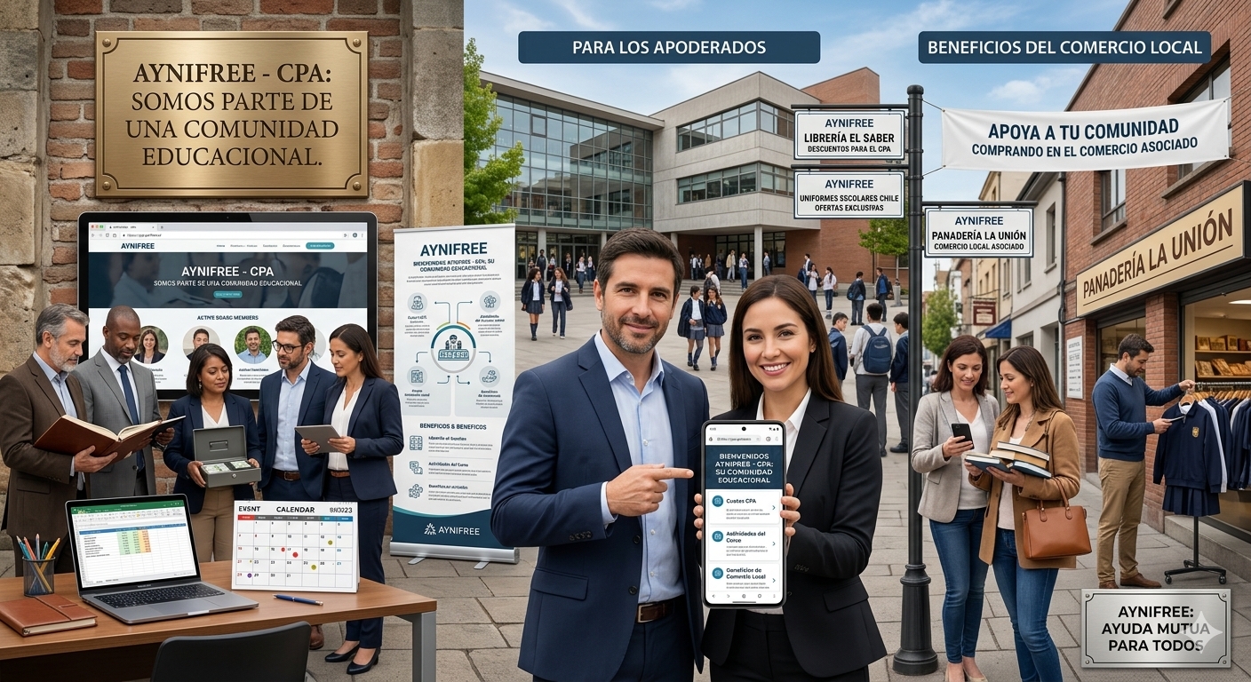 Directiva del CPA y comercios asociados frente al colegio